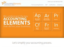 Tablet Screenshot of accountingelements.com